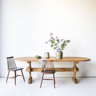 Reclaimed Wood Oval Monastery Dining Table - elsie green - reclaimed wood furniture