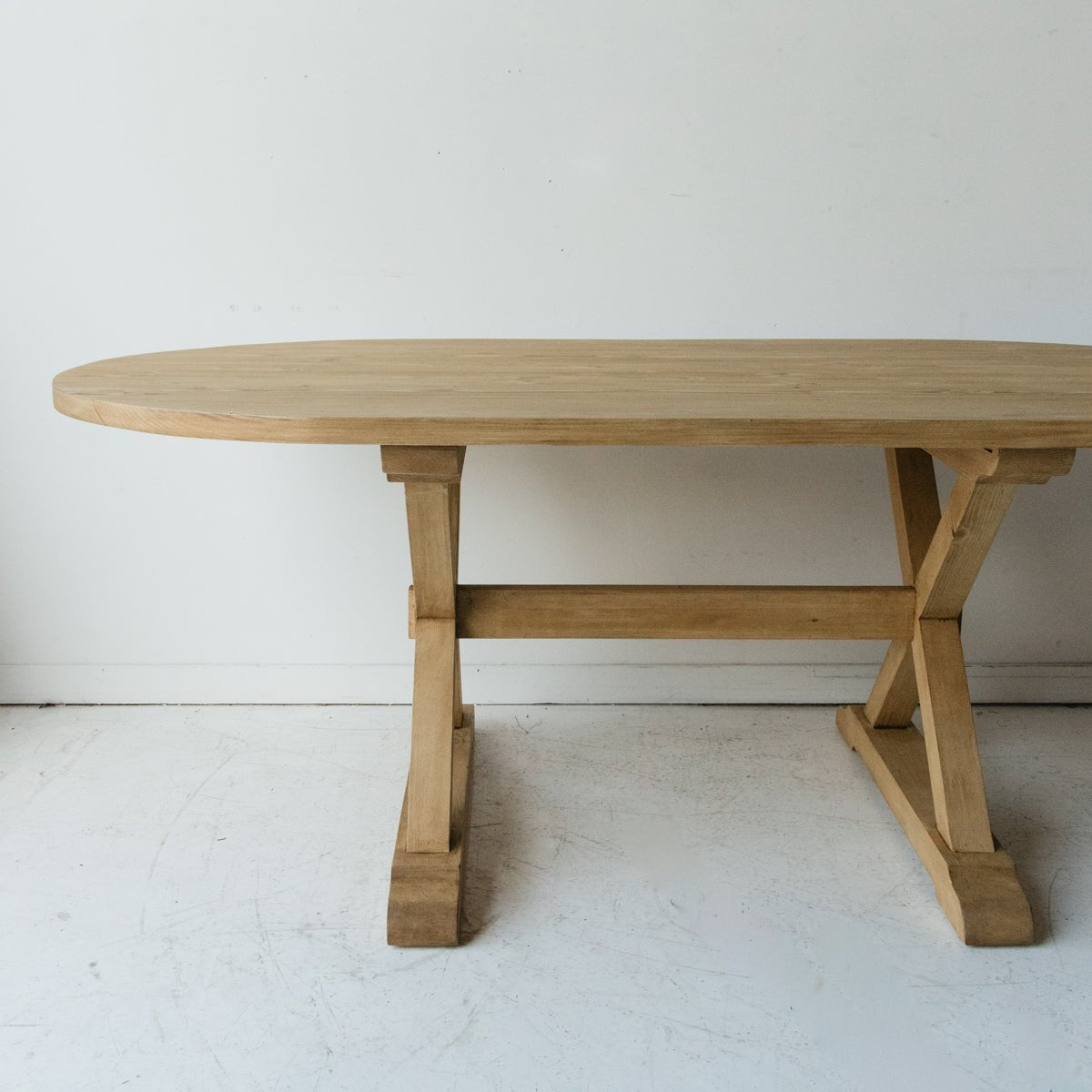 Reclaimed Wood Oval Writing Desk | Floor Sample - elsie green - Custom Furniture