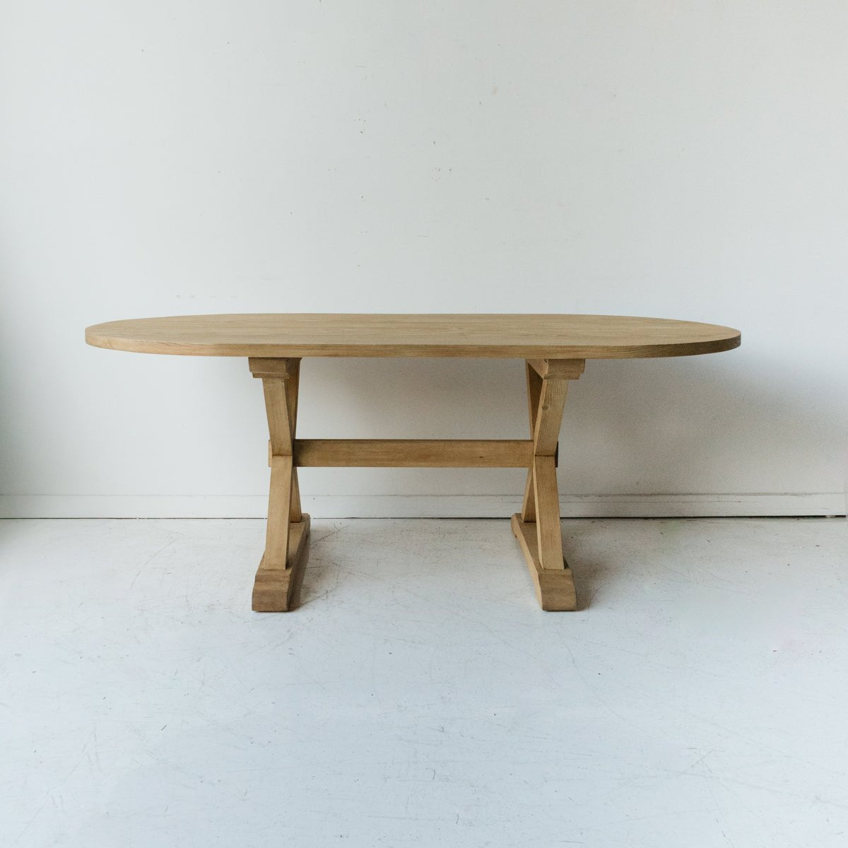 Reclaimed Wood Oval Writing Desk | Floor Sample - elsie green - Custom Furniture