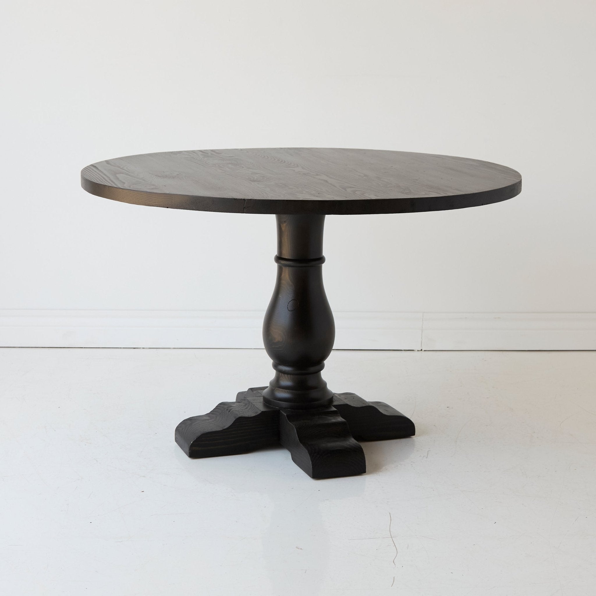 Reclaimed Wood Pedestal Dining Table - elsie green - Custom Furniture