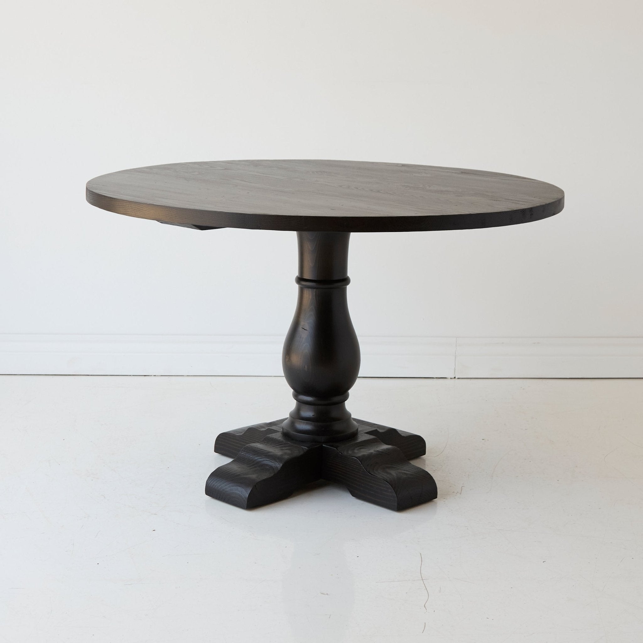 Reclaimed Wood Pedestal Dining Table - elsie green - Custom Furniture