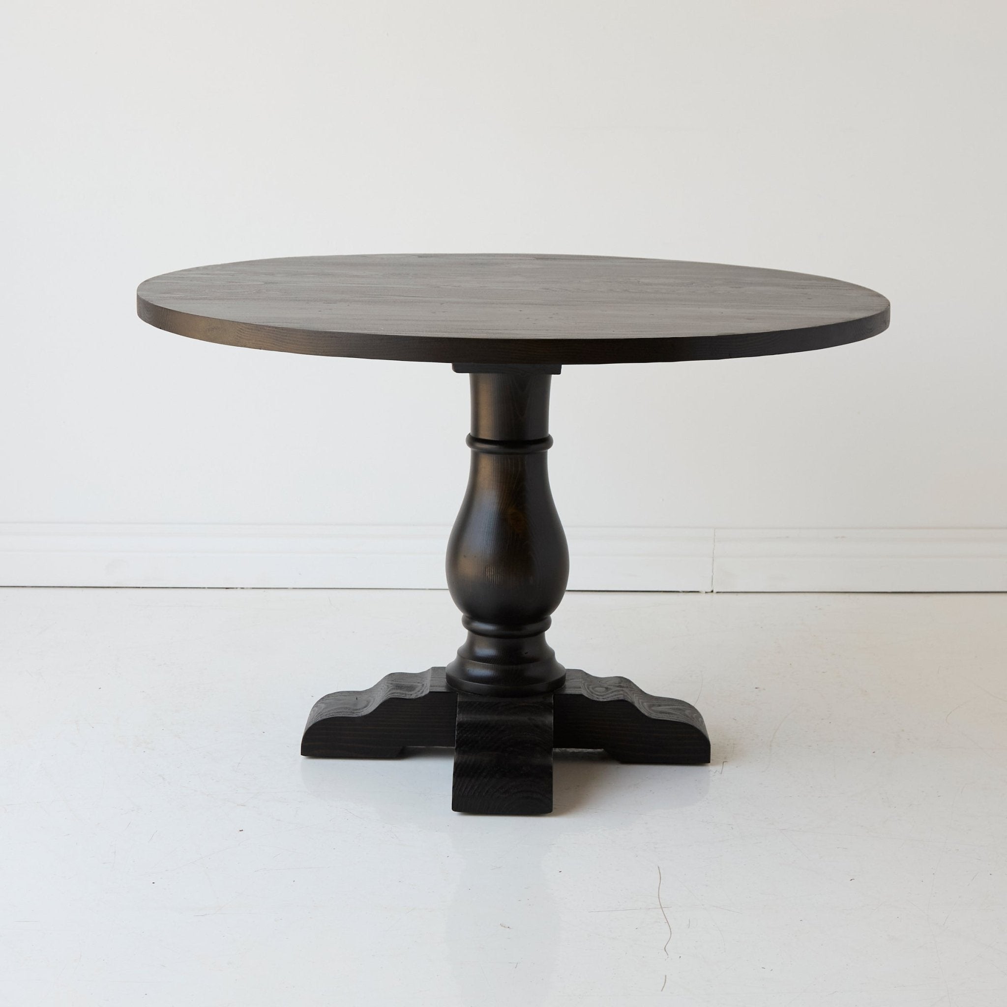 Reclaimed Wood Pedestal Dining Table - elsie green - Custom Furniture