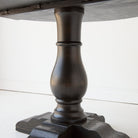 Reclaimed Wood Pedestal Dining Table - elsie green - Custom Furniture