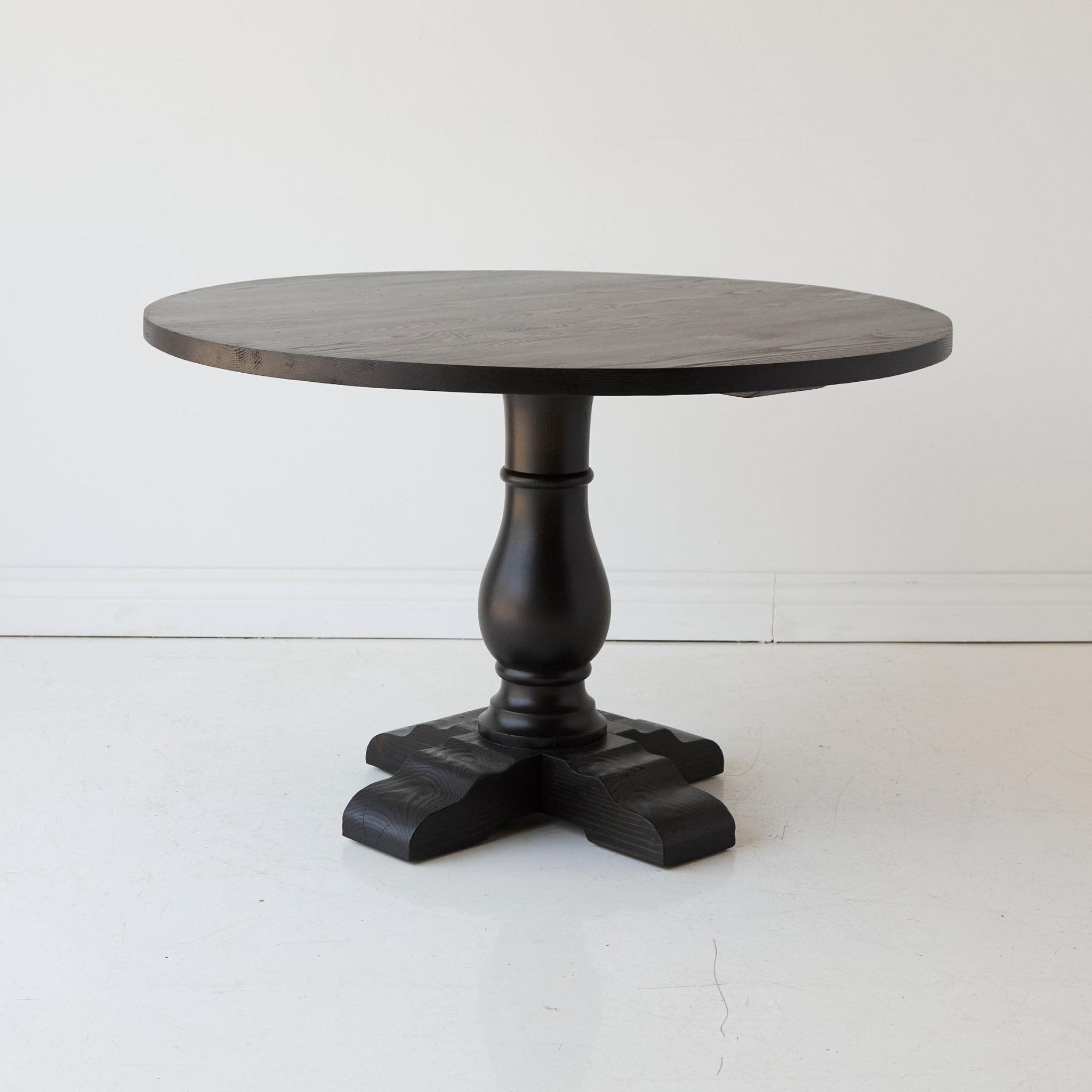 Reclaimed Wood Pedestal Dining Table - elsie green - Custom Furniture