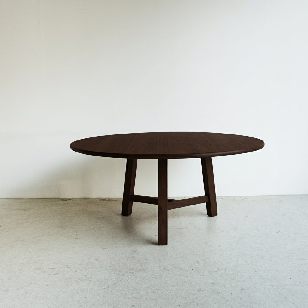 Reclaimed Wood Round Dining Table - elsie green - Custom Furniture
