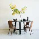 Reclaimed Wood Round Dining Table - elsie green - Custom Furniture