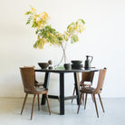 Reclaimed Wood Round Dining Table - elsie green - Custom Furniture