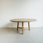 Reclaimed Wood Round Dining Table - elsie green - Custom Furniture
