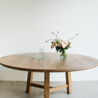 Reclaimed Wood Round Dining Table - elsie green - reclaimed wood furniture