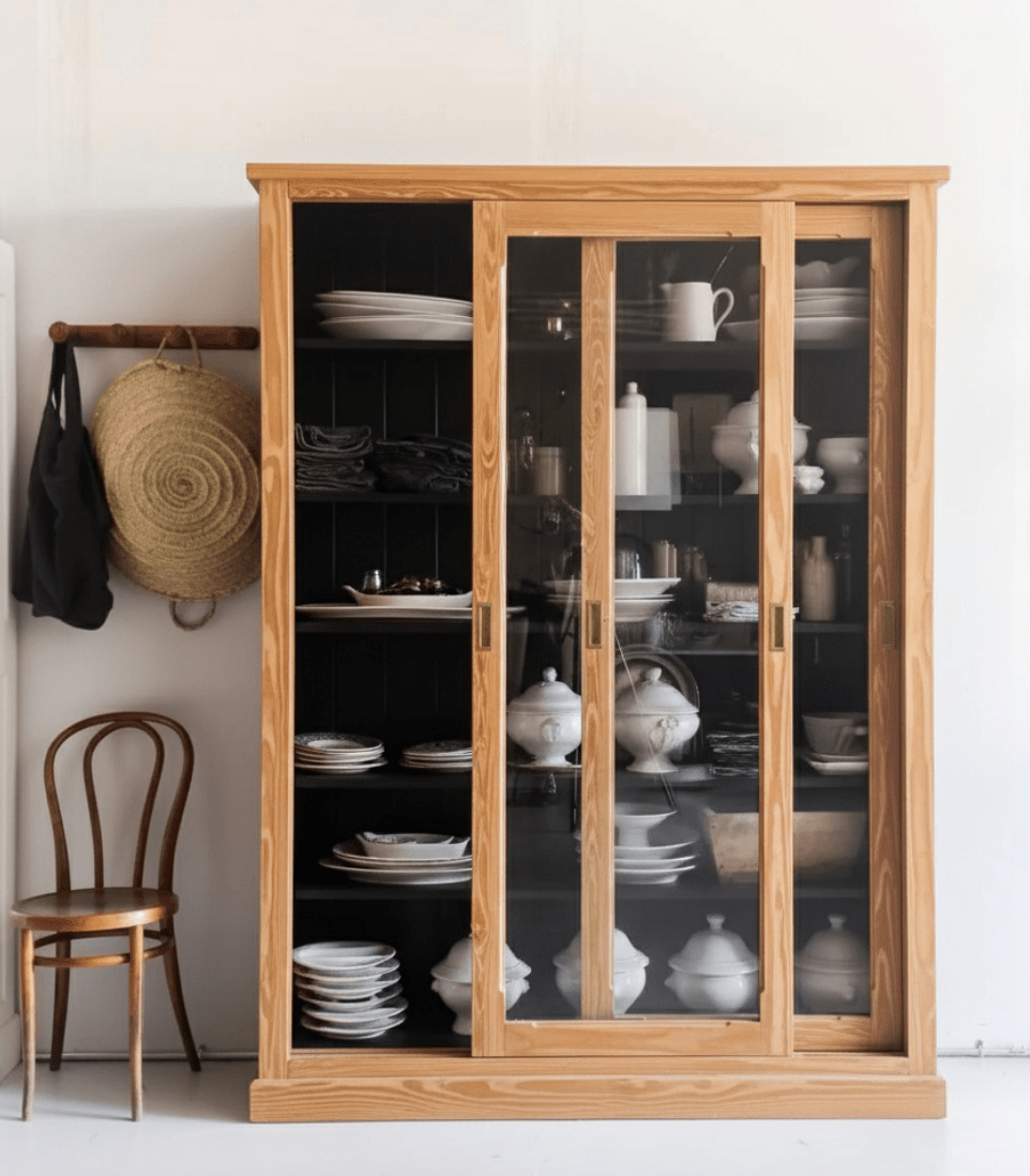 Reclaimed Wood Sliding Door Cabinet - elsie green - Custom Furniture
