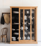 Reclaimed Wood Sliding Door Cabinet - elsie green - Custom Furniture
