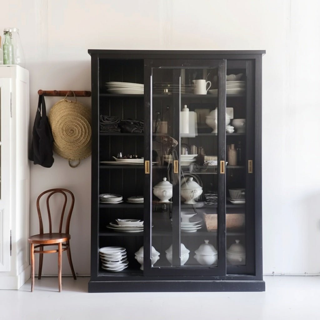 Reclaimed Wood Sliding Door Cabinet - elsie green - Custom Furniture