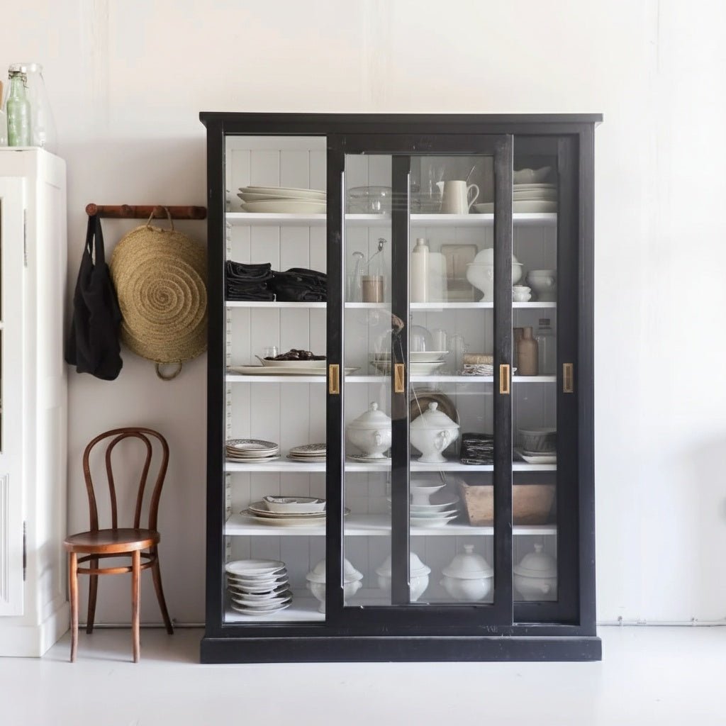 Reclaimed Wood Sliding Door Cabinet - elsie green - Custom Furniture