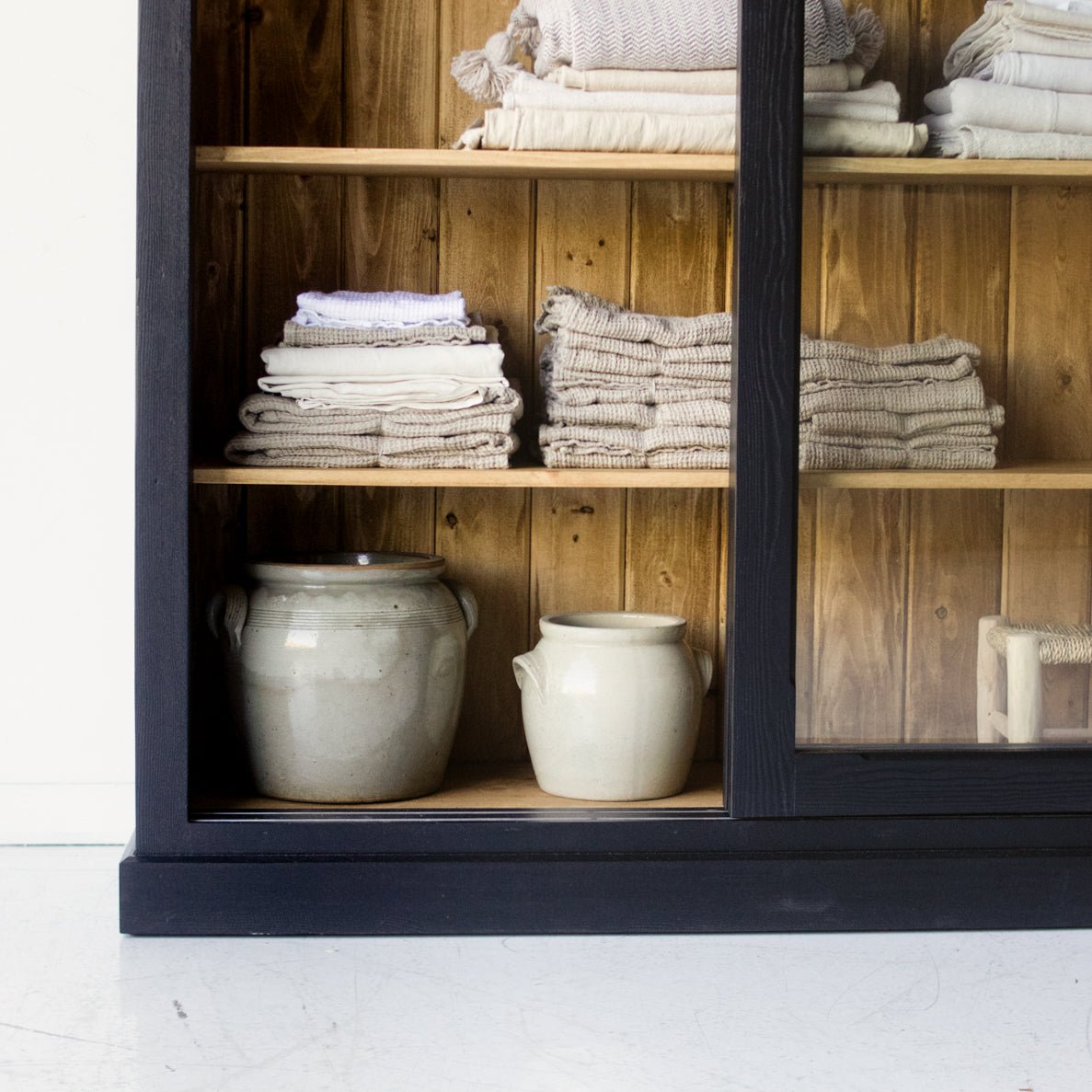 Reclaimed Wood Sliding Glass Door Cabinet | Floor Sample - elsie green - reclaimed wood furniture