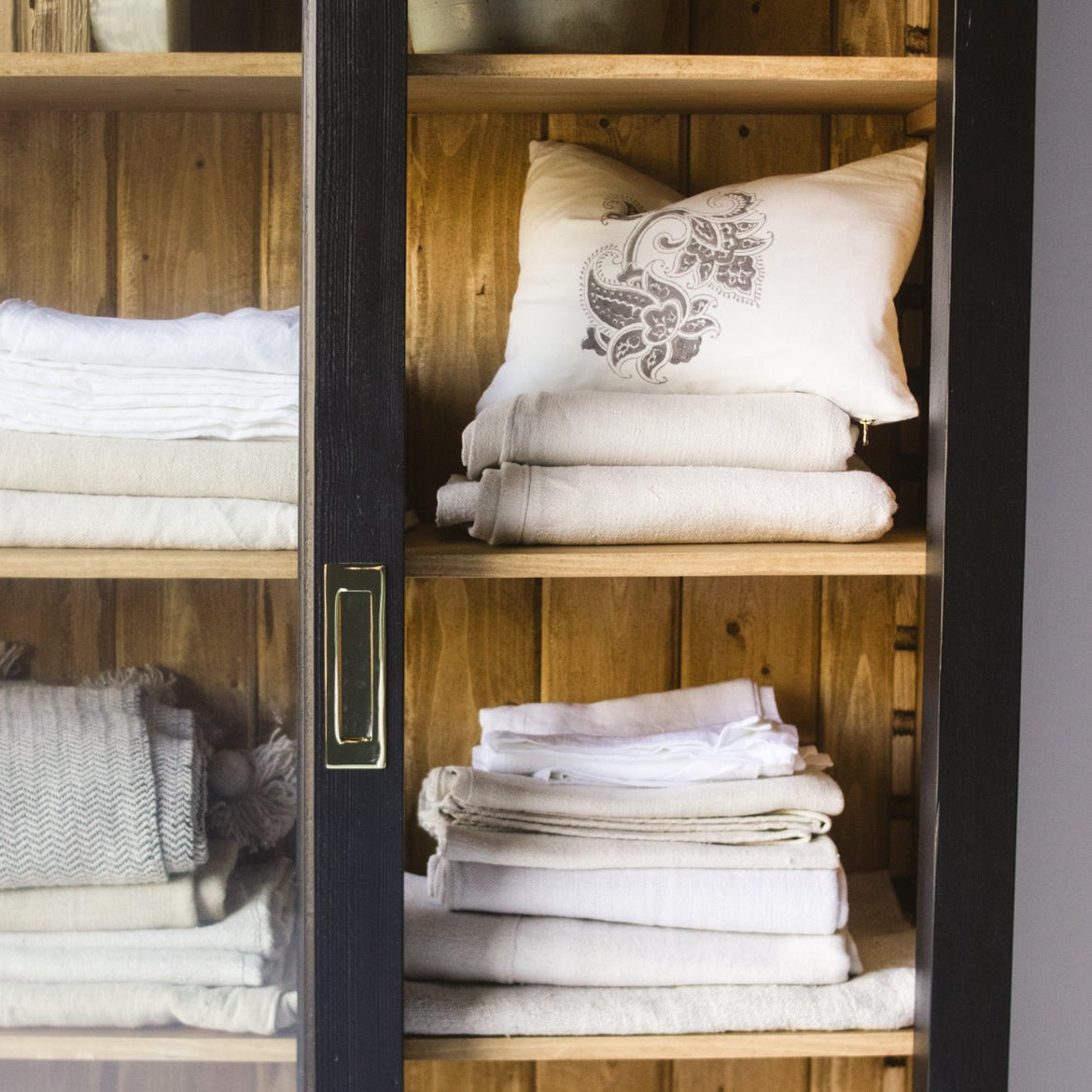 Reclaimed Wood Sliding Glass Door Cabinet | Floor Sample - elsie green - reclaimed wood furniture