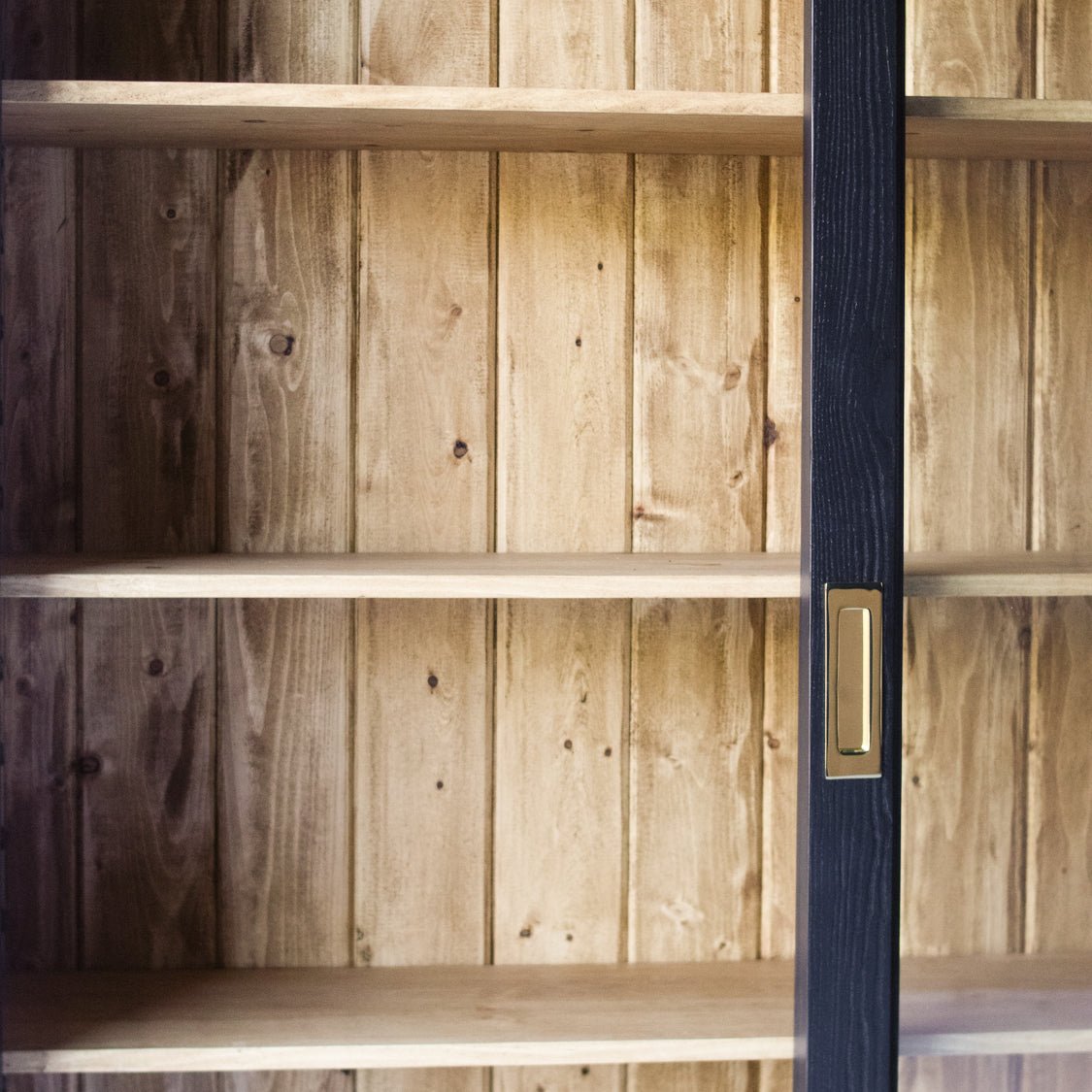 Reclaimed Wood Sliding Glass Door Cabinet | Floor Sample - elsie green - reclaimed wood furniture