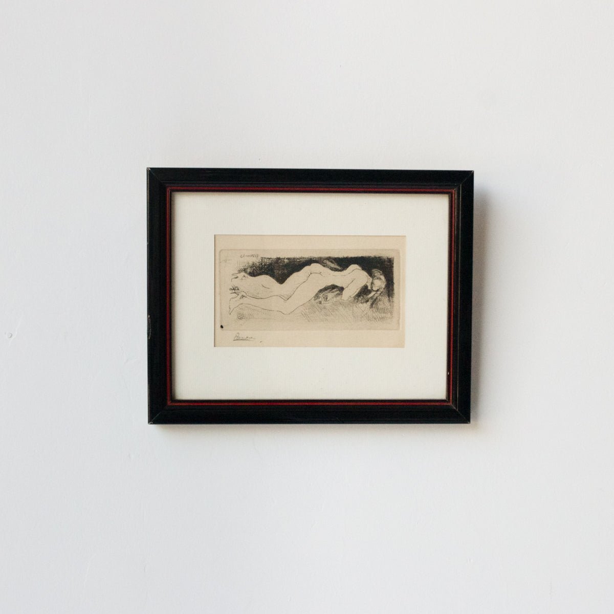 Reclining Nude Lithograph - elsie green - art