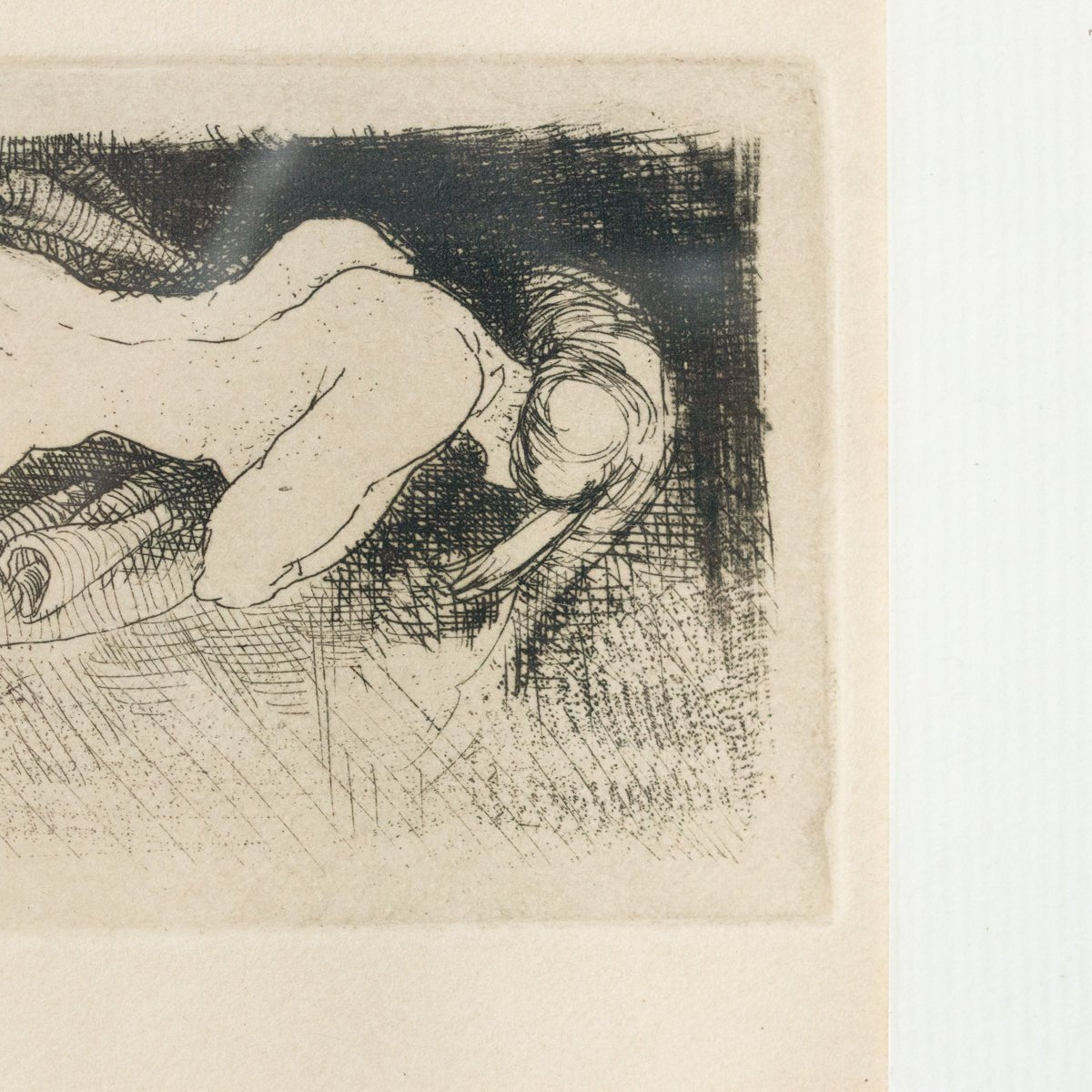 Reclining Nude Lithograph - elsie green - art