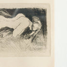 Reclining Nude Lithograph - elsie green - art