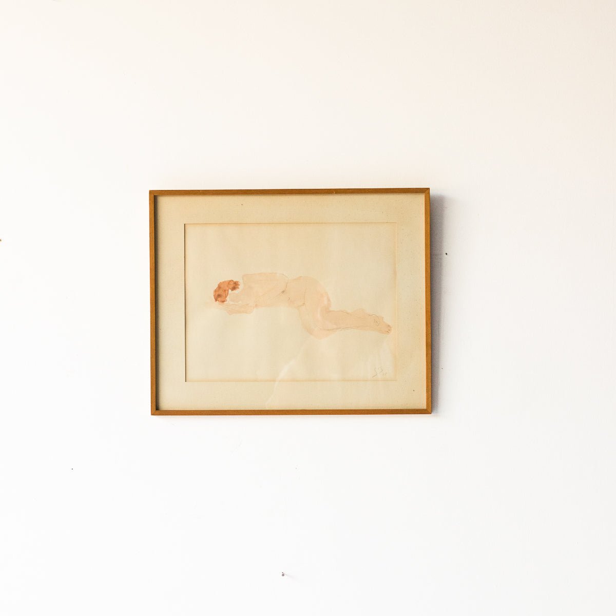 Reclining Nude Watercolor Painting | Dated 1925 - elsie green - Art