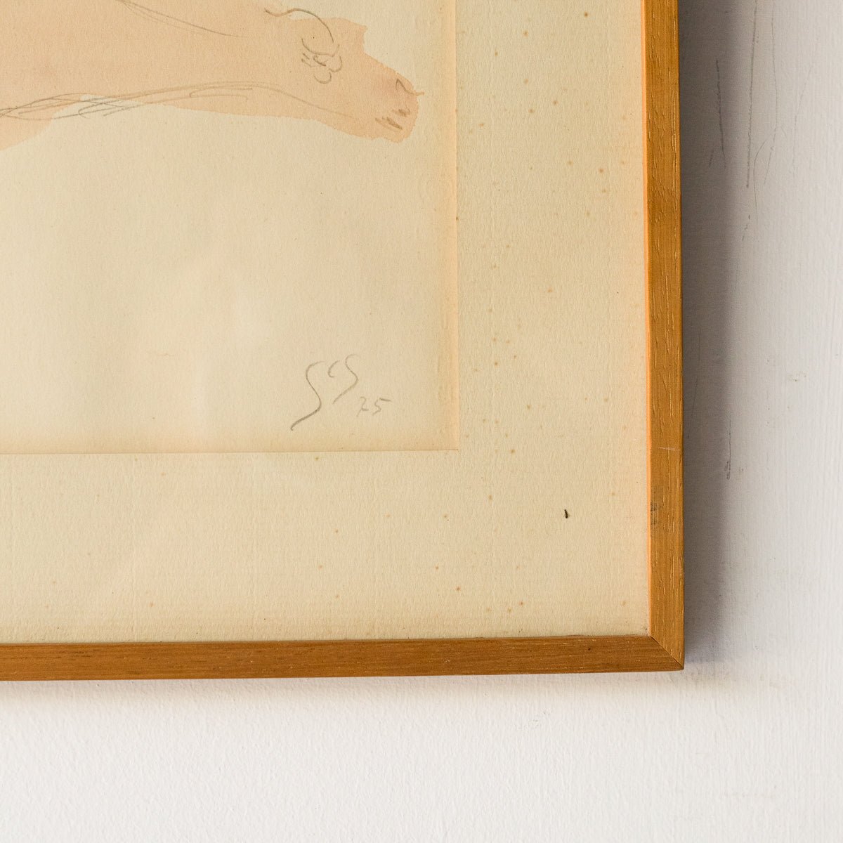Reclining Nude Watercolor Painting | Dated 1925 - elsie green - Art