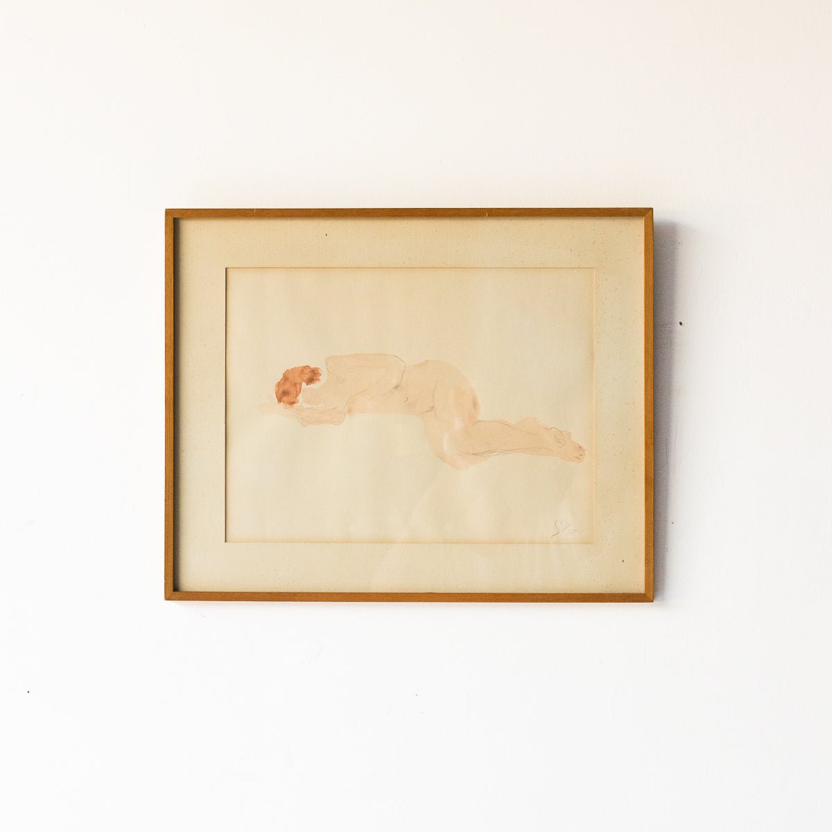 Reclining Nude Watercolor Painting | Dated 1925 - elsie green - Art
