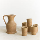 Rhodaceram Numbered Sandstone Pitcher & Set Of 6 Tumblers - elsie green - The French Kitchen
