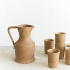 Rhodaceram Numbered Sandstone Pitcher & Set Of 6 Tumblers - elsie green - The French Kitchen