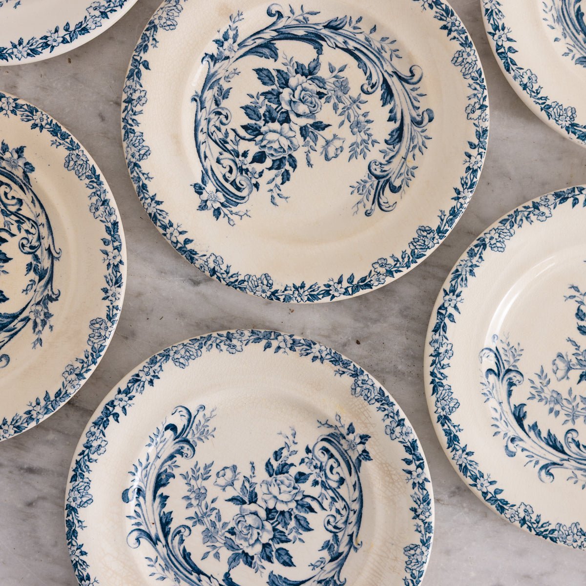 Rocaille Transferware Dinner Plate Set of 4 - elsie green - the french kitchen
