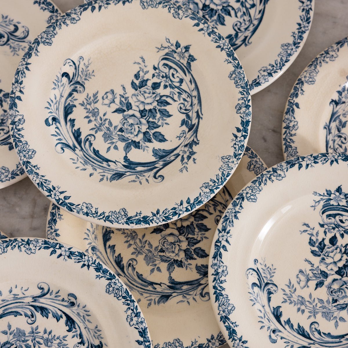 Rocaille Transferware Dinner Plate Set of 4 - elsie green - the french kitchen