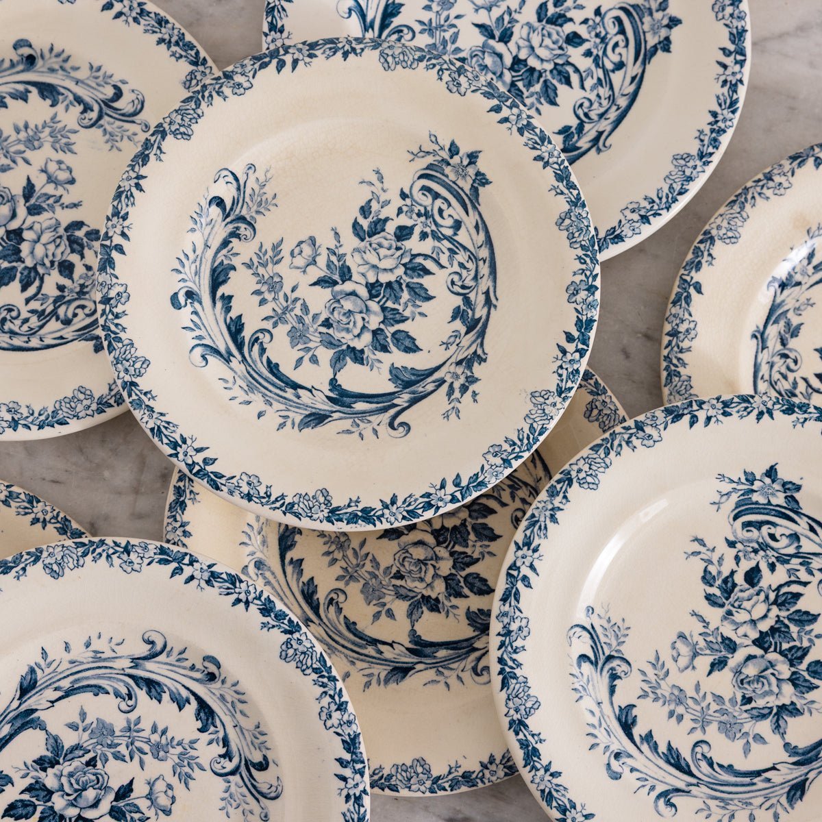 Rocaille Transferware Dinner Plate Set of 4 - elsie green - the french kitchen