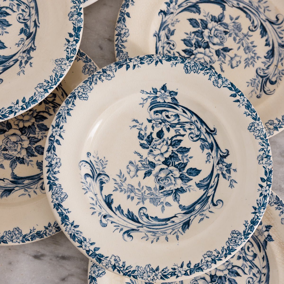Rocaille Transferware Dinner Plate Set of 4 - elsie green - the french kitchen