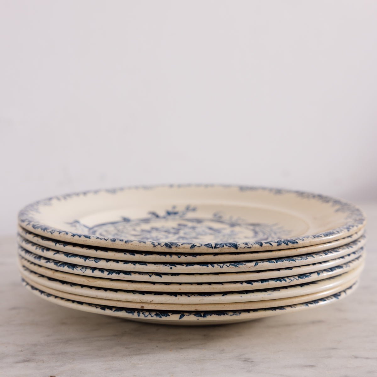 Rocaille Transferware Salad Plate Set of 4 - elsie green - the french kitchen