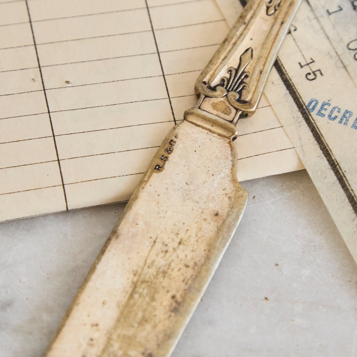 Rogers, Smith & Co. Silver-Plate Letter Opener | The Patrick Orbe Collection - elsie green - the french kitchen