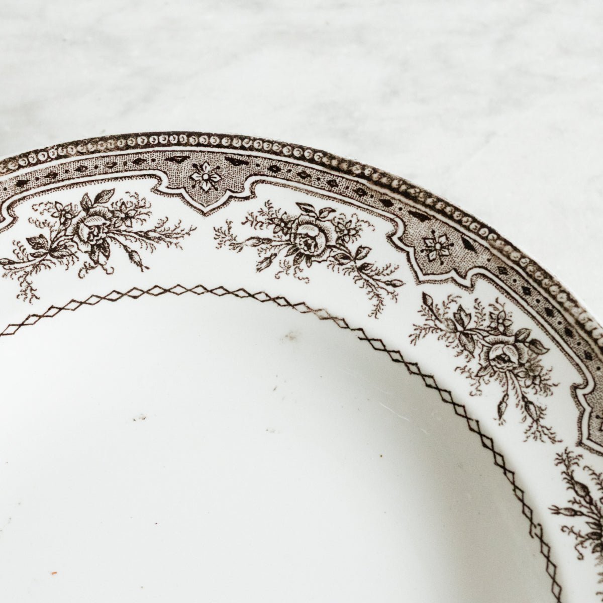Roses - Mouses Transferware Soup Bowl Set Of 6 - elsie green - The French Kitchen