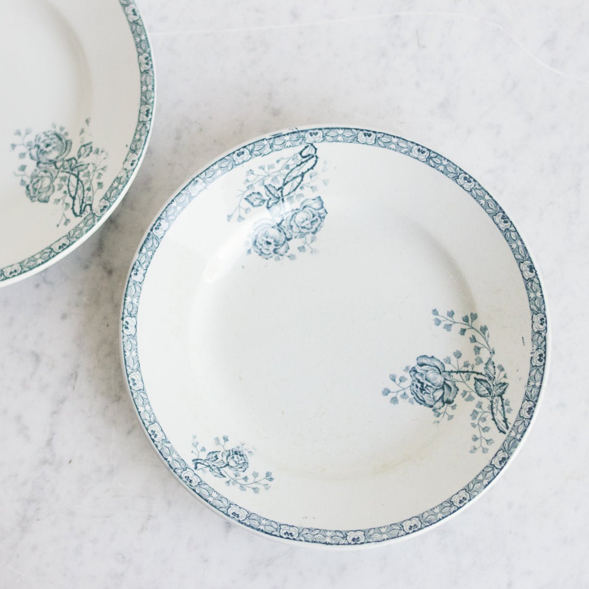 Roumanie Transferware Plate Set of 5 - elsie green - The French Kitchen