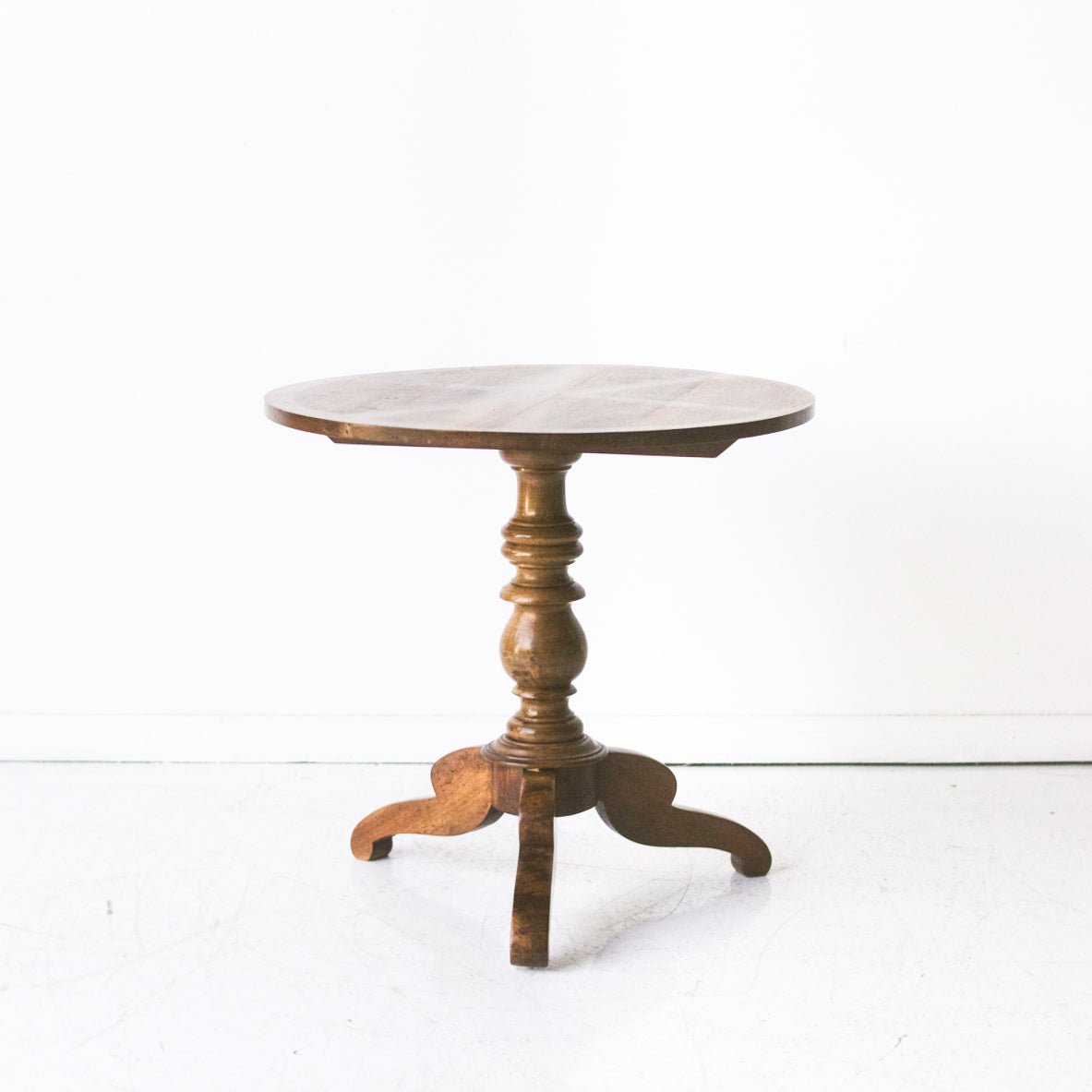 Round Walnut Pedestal Table - elsie green - Furniture