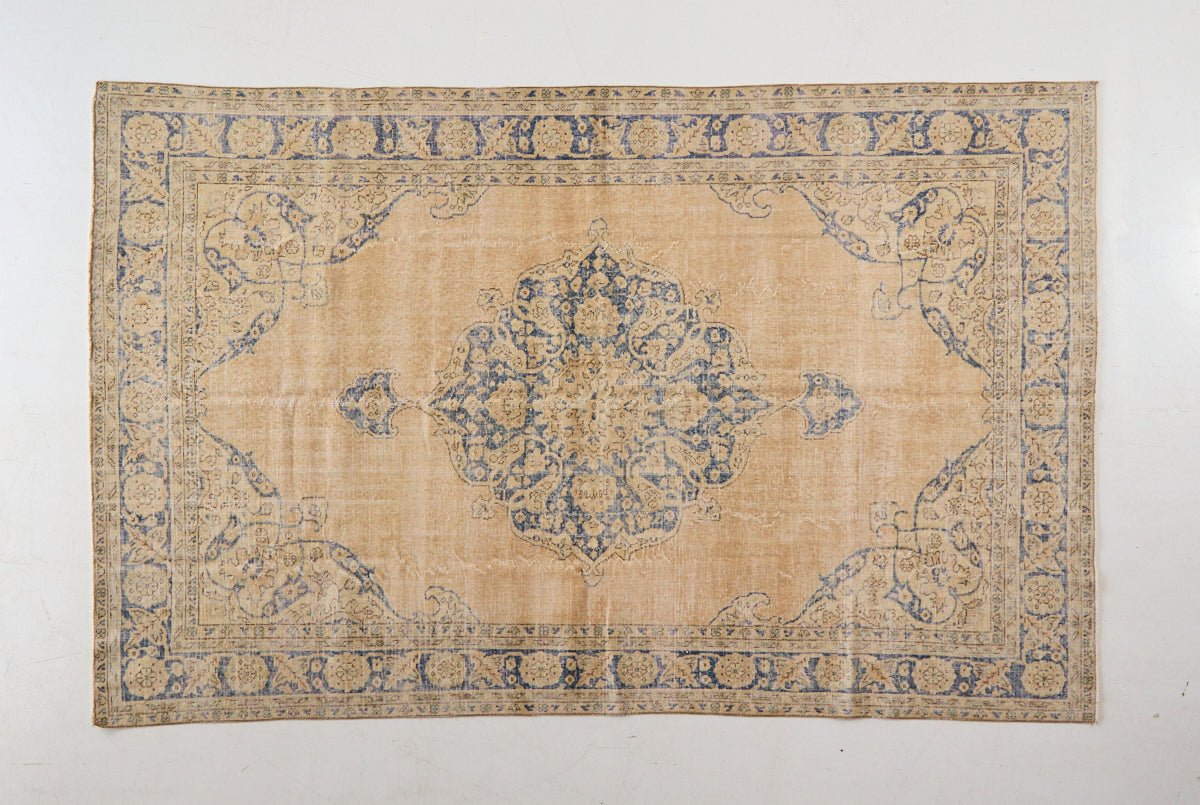 Rousillon Vintage Rug | 6'11.25" x 10'8" - elsie green - textiles