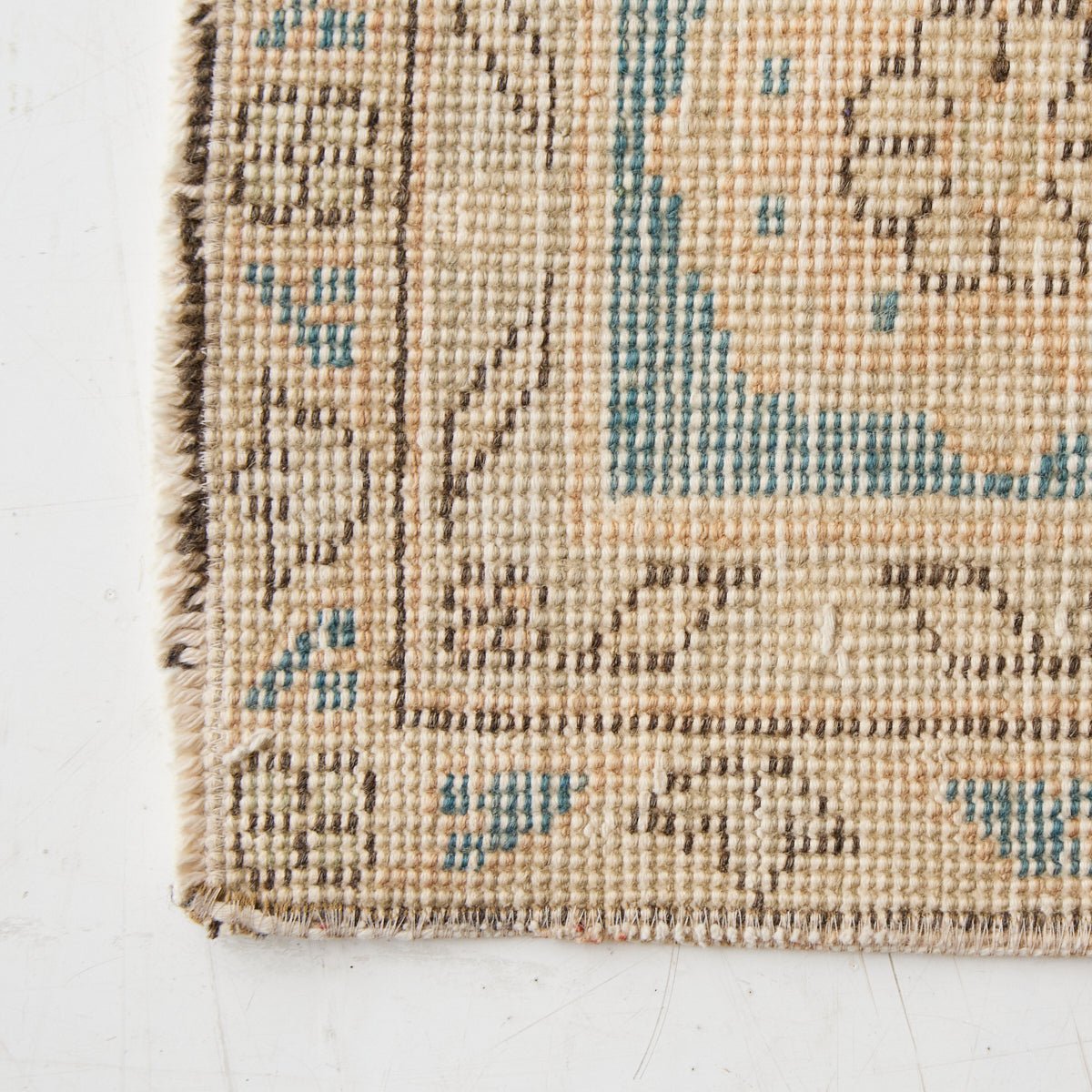 Rousillon Vintage Rug | 6'11.25" x 10'8" - elsie green - textiles