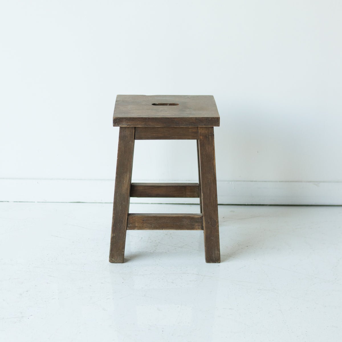 Rustic Oak Stool - elsie green - furniture