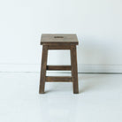Rustic Oak Stool - elsie green - furniture