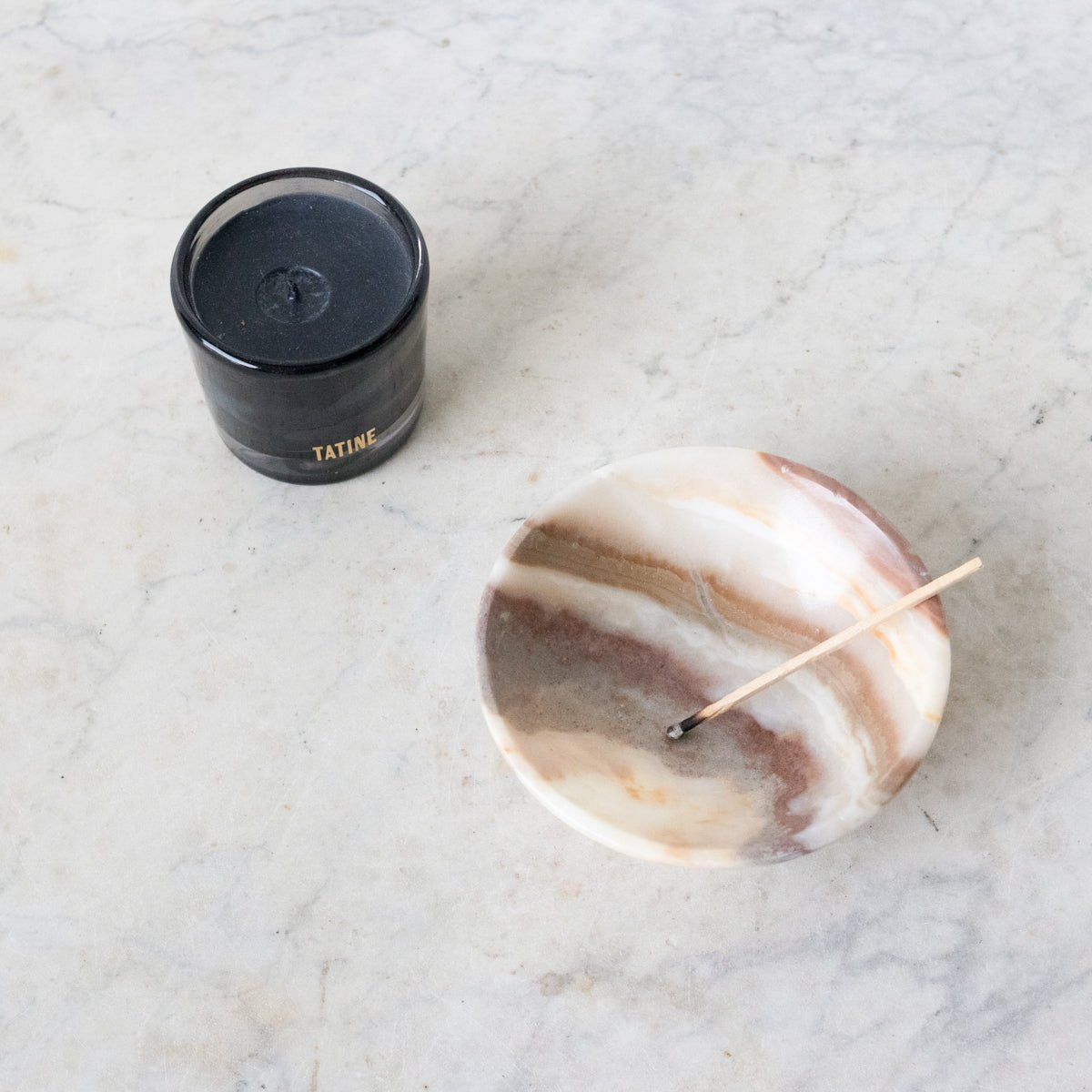 Scented Candle with Marble Bowl - elsie green - Decor