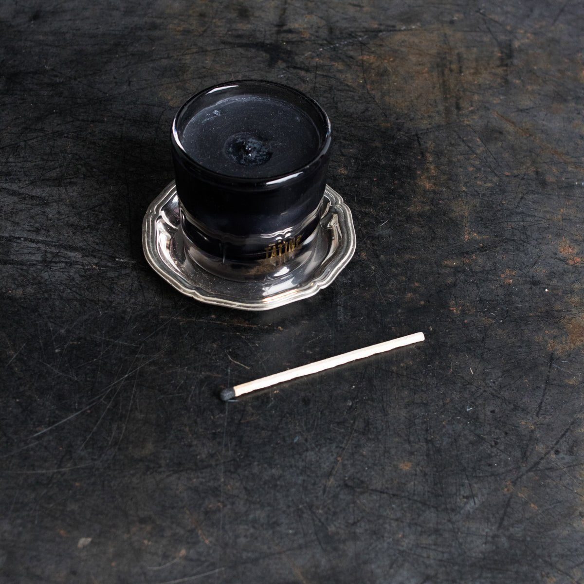 Scented Candle with Silver Coaster & Matches - elsie green - decor