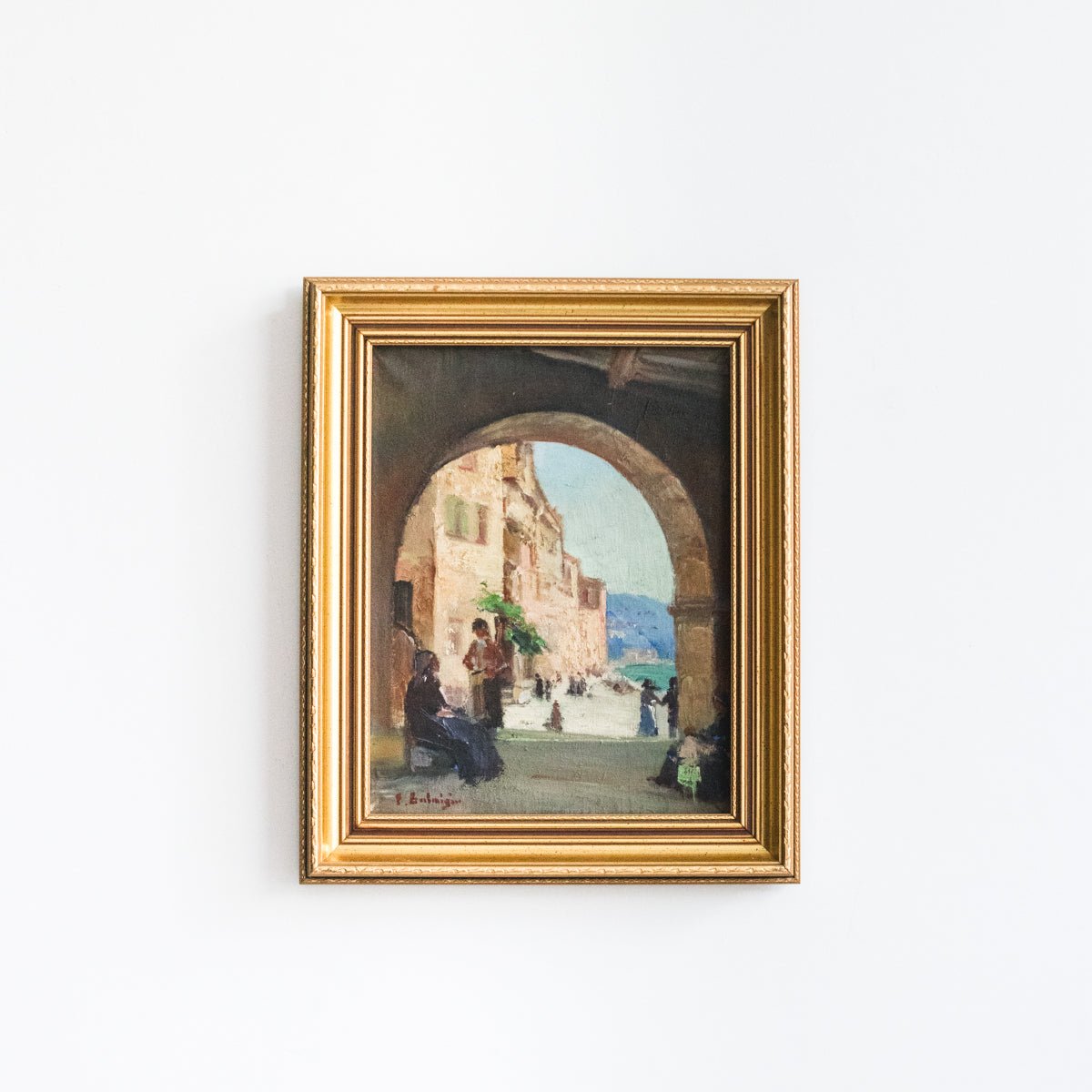 Sea View with Archway Oil Painting - elsie green - art
