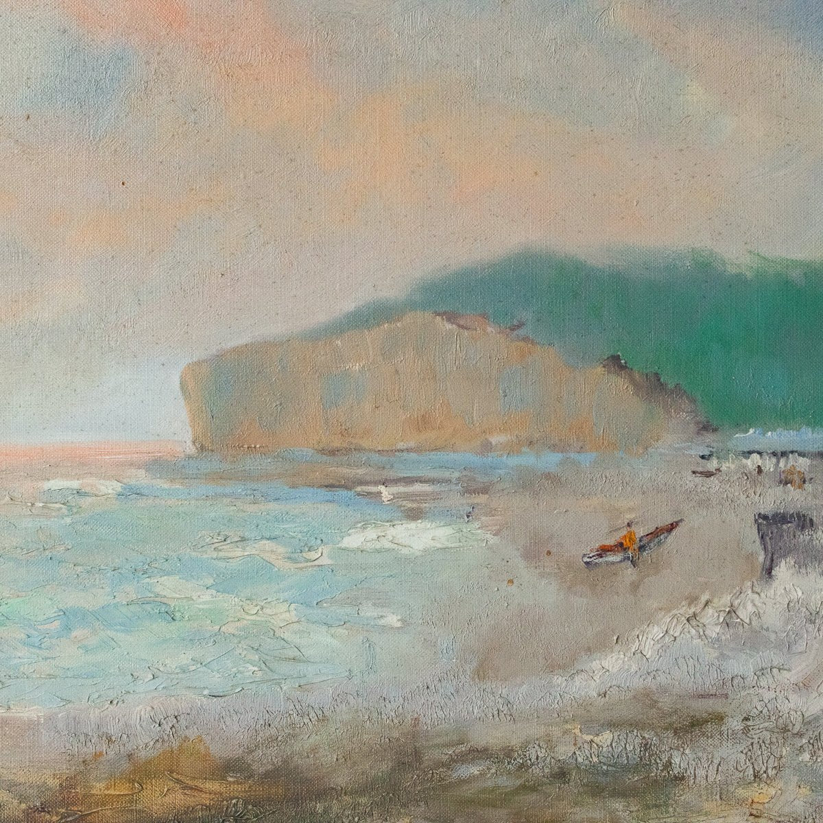 Seascape With Cliffs Oil Painting - elsie green - Art
