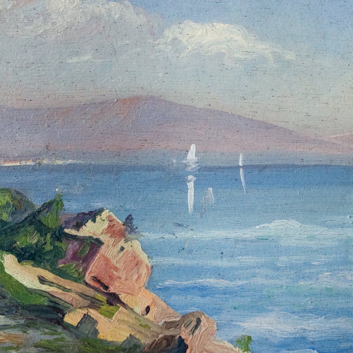 Seascape With Deserted Path Oil Painting - elsie green - Art