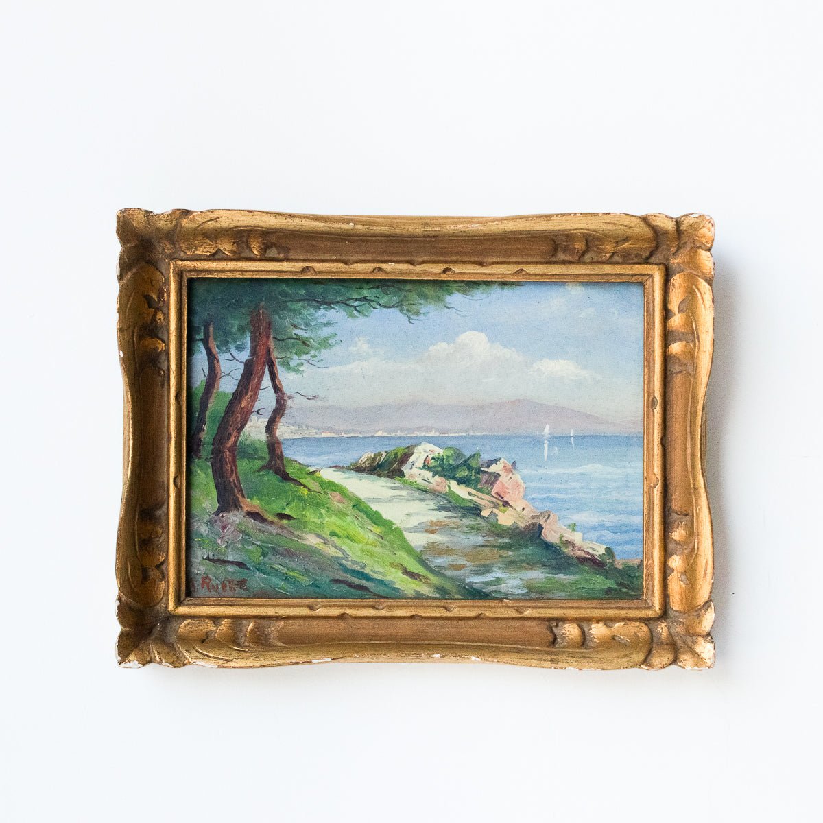 Seascape With Deserted Path Oil Painting - elsie green - Art