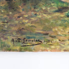 Seascape With Leafy Trees Oil Painting - elsie green - Art
