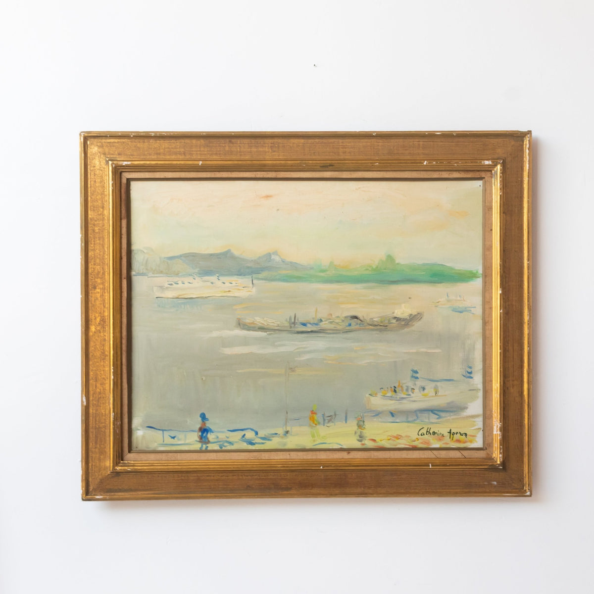 Seascape with Lone Figure Oil Painting - elsie green - art
