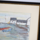 Seascape with Sailboat Watercolor Painting - elsie green - art